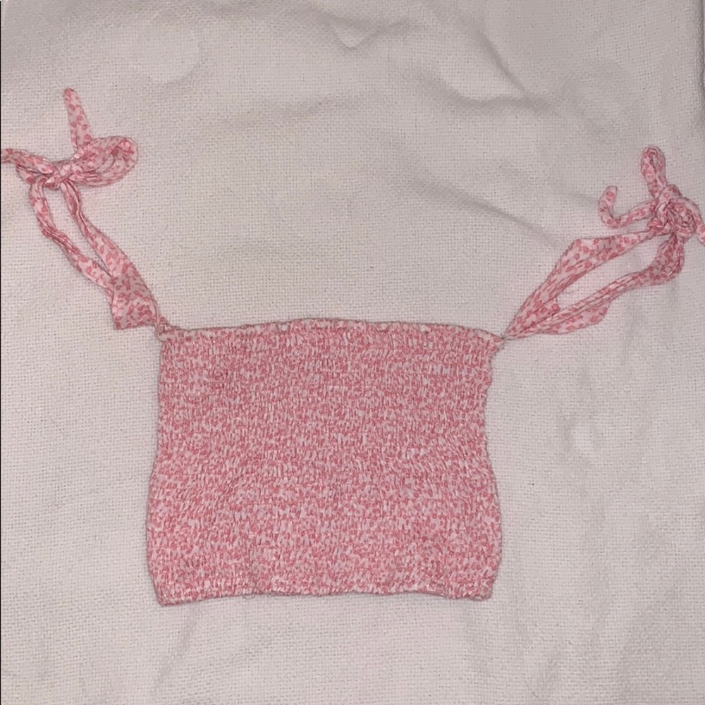 pink crop top